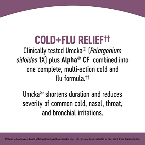 Nature's Way Umcka Cold+Flu Medicine - Alleviates Cough, Congestion, Sore Throat - Berry, 10 Packets