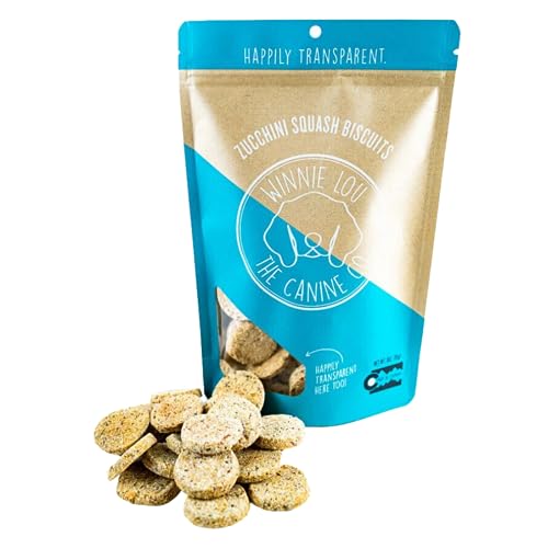 Winnie Lou Zucchini Squash Biscuits - Organic Dog Treats with Real Ingredients - 3oz