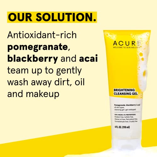 Acure Skin Care Set - Softens & Detoxifies for Glowing Skin, Vegan & Cruelty-Free - 4 Products