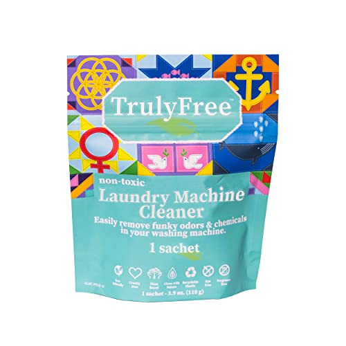 Truly Free Laundry Washing Machine Cleaner - Deep Cleans All Washers, Safe & Gentle - 1 Use