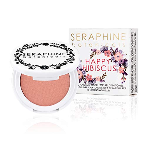 Seraphine Botanicals Happy Hibiscus - Long-Wearing Blush, Vegan & Hypoallergenic - 99% Natural