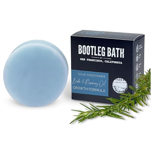 BOOTLEG BATH Conditioner Bar - Promotes Hair Growth with Biotin & Rosemary Oil, Vegan - 3.5oz