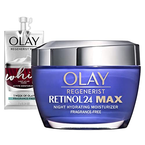 Olay Retinol 24 Max Moisturizer - Hydrating Night Cream, Fragrance-Free, Non-Greasy - 1.7oz