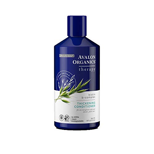 Avalon Organics Biotin B-Complex Conditioner - Nourishes Fine Hair, Vegan, 14oz (Pack of 6)