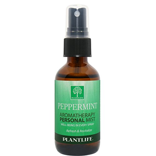 Plantlife Peppermint Body & Hair Mist - Refreshing Essential Oils, Organic Ingredients - 2 oz