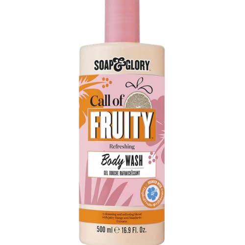 Soap & Glory Body Wash - Hydrating Mango & Mandarin Cleanser, Vegan Formula - 500ml