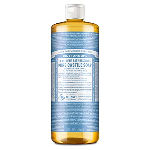 Dr. Bronner's Pure-Castile Liquid Soap - Organic & Fair Trade, For Sensitive Skin - 32oz