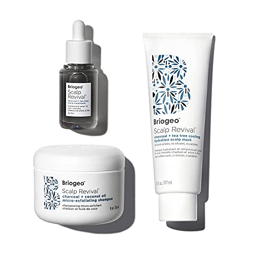 Briogeo Scalp Revival Treatment Set - Hydrates & Soothes Itchy Scalp, Vegan - 3-Piece Value Set