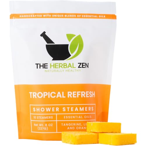 Tropical Refresh Shower Steamers - Natural Citrus Aromatherapy, Handmade in the USA - 6 Pack