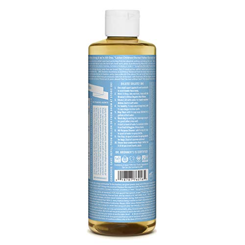 Dr. Bronner's Body Soap - Organic Oils, Fair Trade Ingredients, No Added Fragrance - 16oz 2-Pack