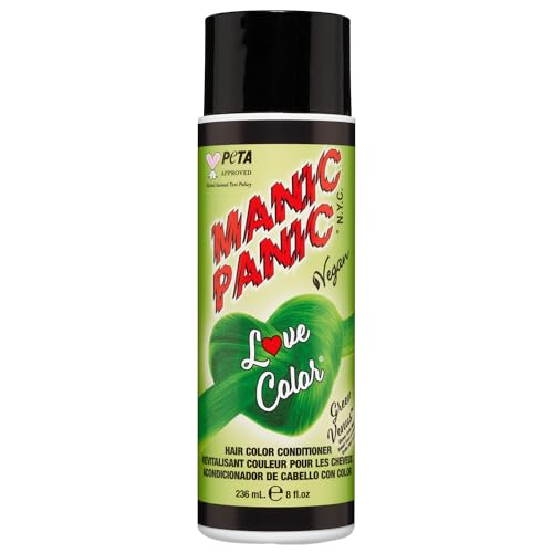 MANIC PANIC Hair Conditioner - Hydrating Neon Green Color Boost, Vegan & Ammonia-Free - 8oz