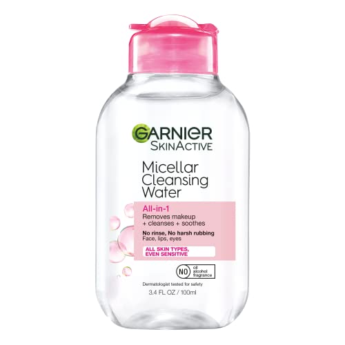 Garnier Micellar Cleansing Water - Gentle Makeup Remover, Hydrating Formula - 3.4 Fl Oz