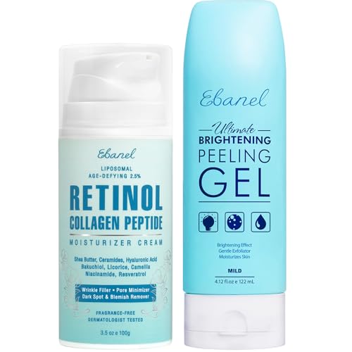 Ebanel Face Scrub & 2.5% Retinol Moisturizer - Brightening, Hydrating, Cruelty-Free - 4.12oz