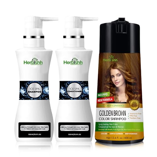 Herbishh Hair Care Set - Revitalizing Gray Coverage, Nutrient-Rich Formula - 500 ML