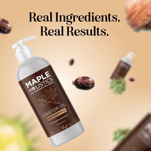 Maple Holistics Jamaican Black Castor Oil Shampoo - Volumizing & Nourishing - 16oz