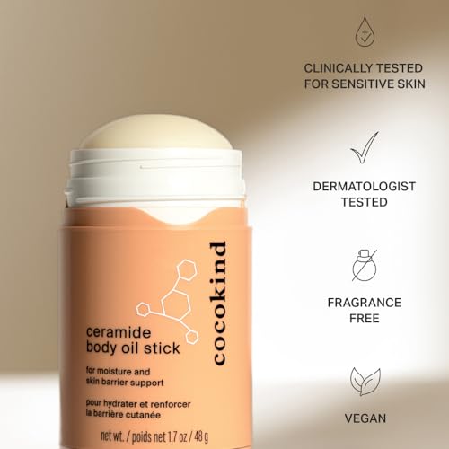 Cocokind Ceramide Body Oil Stick - Moisturizes & Supports Skin Barrier, Fragrance-Free - 1.7 oz