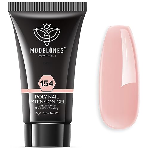 MODELONES Poly Nail Gel Kit - Long-Lasting, Toxin-Free Formula for Vibrant Nail Extensions - 50ml