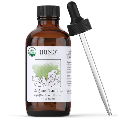 HBNO Organic Tamanu Oil - USDA Certified, Cold Pressed, Rich in Antioxidants - 4 oz