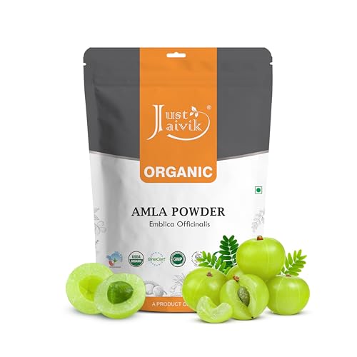 Just Jaivik Organic Amla Powder - Boosts Immunity & Skin Health, Antioxidant Rich - 227g