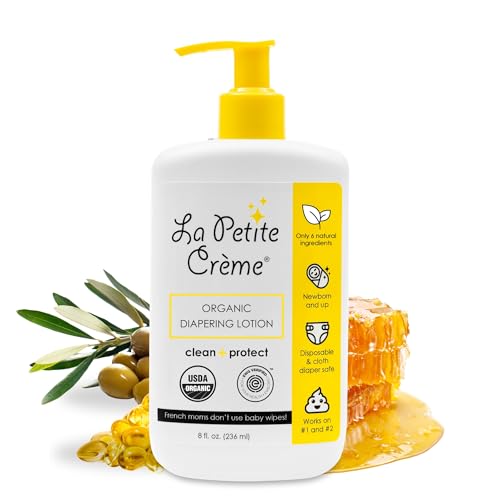 La Petite Creme Baby Lotion - Gentle Moisturizer & USDA Organic Skin Cleanser - 8oz