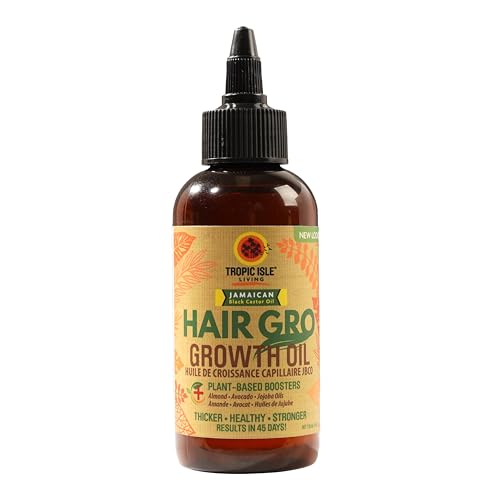 Tropic Isle Living Hair Gro Oil - Nourishes & Strengthens, Promotes Growth, 100% Natural - 4oz