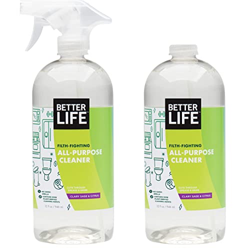 Better Life All Purpose Cleaner - Powerful Multipurpose Spray for Home & Kitchen - 32oz (Pack of 2)