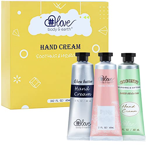 Nourishing Hand Care Set - Moisturizing Creams with Shea Butter & Argan Oil, 3 Travel Sizes