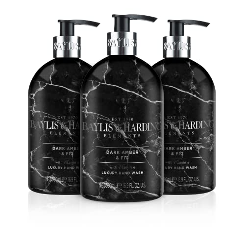 Baylis & Harding Liquid Hand Soap - Moisturizing Dark Amber & Fig, Vegan & Cruelty-Free - 16.9oz
