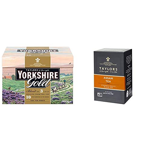 Taylors of Harrogate Yorkshire Gold & Pure Assam Tea - Rich Flavor, Antioxidant-Rich, 210 Bags