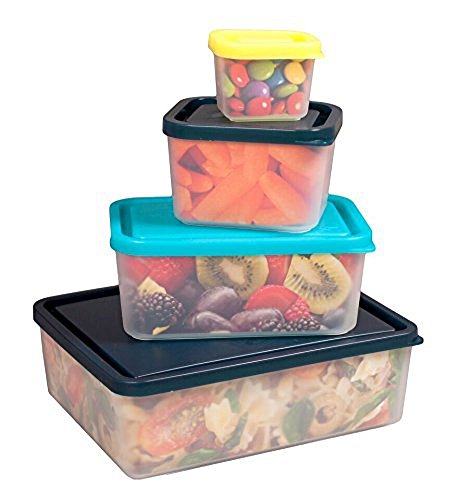 Reusable Lunch Containers - Meal Prep & Snack Storage, BPA-Free Leak Proof, Set of 4