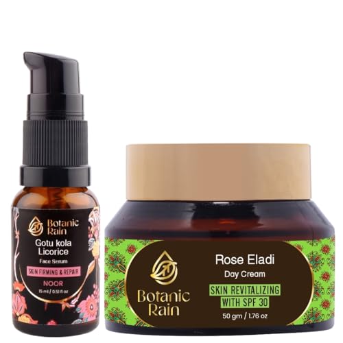 Botanic Rain Organic Face Moisturizer - Hydrating SPF Duo, Vegan, Antioxidant Rich - 50ml