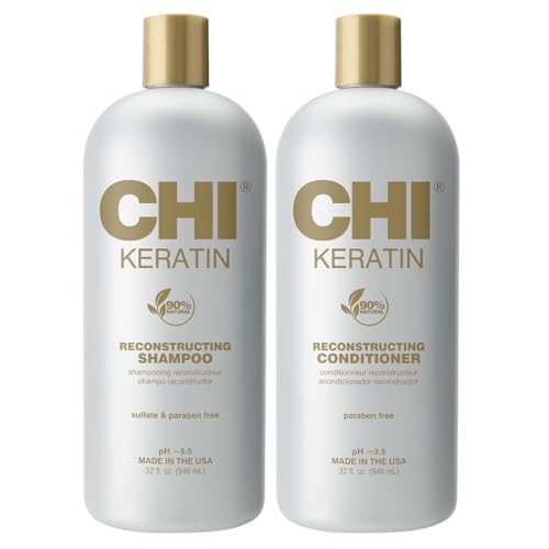 CHI Moisturize It Duo Shampoo & Conditioner - Hydrating, Keratin Protection, 32oz Set