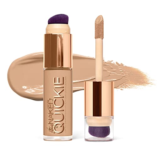 Urban Decay Concealer - 24HR Full Coverage, Hydrating with Vitamin E, Dual-Ended Brush - 0.5 fl oz