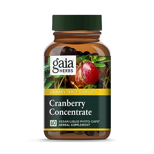 Gaia Herbs Cranberry Supplement - Supports Urinary Tract Health, Vegan & Gluten-Free - 60 Capsules