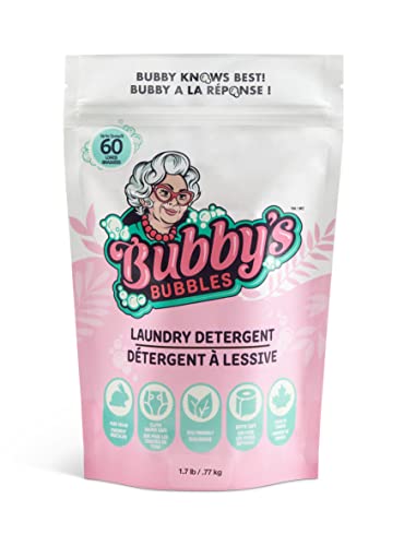 Bubby's Bubbles Powder Laundry Detergent - All-Natural, Baby-Safe, Vegan - 60 Loads, Vanilla