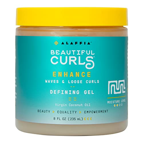 Alaffia Beautiful Curls Hair Gel - Hydrates, Defines Curls, Vegan with Shea & Coconut Oil - 8 Fl Oz