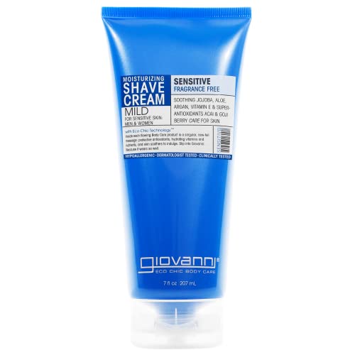 GIOVANNI Moisturizing Shave Cream - Hydrating, Hypoallergenic with Aloe & Antioxidants - 7oz