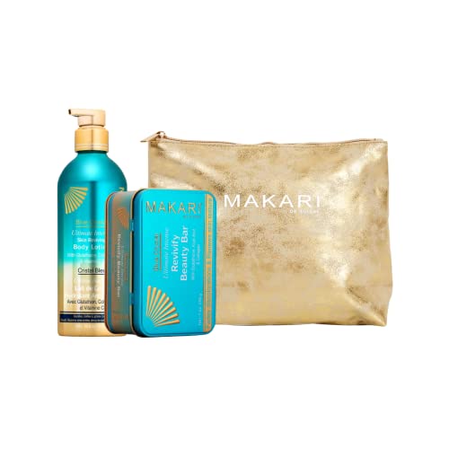 MAKARI Blue Crystal Skin Care Set - Brightening & Moisturizing with Glutathione - 2 Pieces