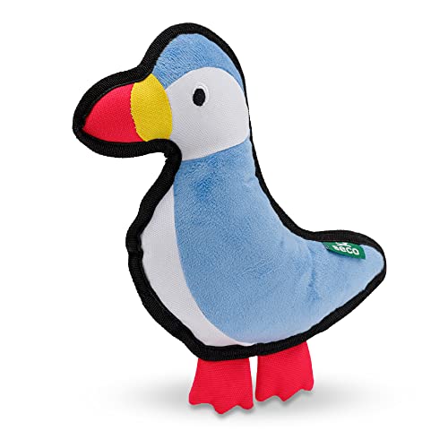 Beco Paloma Puffin Dog Toy - Durable, Made from 66% Recycled Materials, 100% Carbon Offset