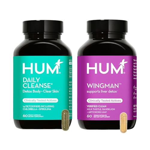 HUM Detox & Cleanse Supplement - Supports Skin & Liver Health with Natural Ingredients - 60ct