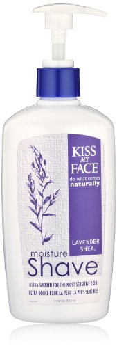 Kiss My Face Shaving Cream - Hydrating, Nourishing Vegan Formula with Lavender & Shea - 11oz