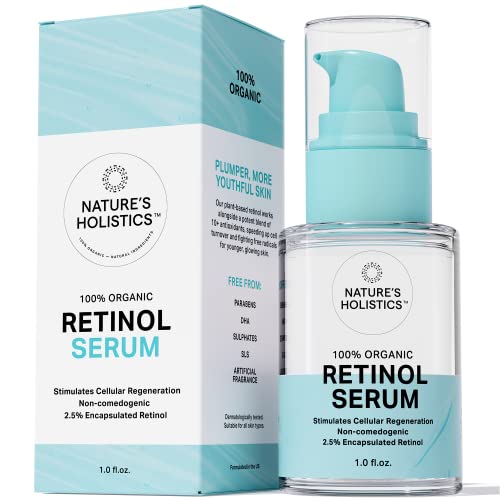 Nature's Holistics Face Serum - Anti-Aging Retinol for Hydration & Sensitive Skin - 1 oz