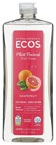 Earth Friendly Products Dishwashing Liquid - Powerful Grease Cutter, Natural Grapefruit - 25oz