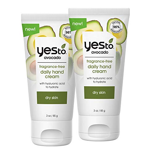 Yes To Avocado Hand Cream - Nourishing & Fast-Absorbing with Omega 3, 95% Natural - 3oz (2 Pack)