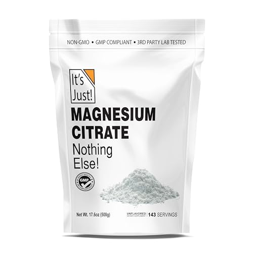 It's Just Magnesium Citrate Powder - High Absorption, Unflavored, 500g / 143 Servings