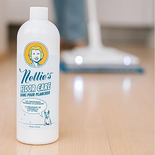 Nellie's Floor Care - Plant-Based Cleaner for Hardwood & Tile, Refreshing Lemongrass - 25 fl oz