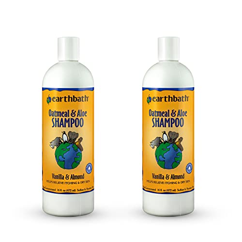 earthbath Dog Shampoo - Itchy Skin Relief with Oatmeal & Aloe, Cruelty-Free - 16oz (2 Pack)