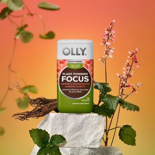 OLLY Focus Adaptogen Dietary Supplement - Supports Alertness & Clarity, Vegetarian - 30ct