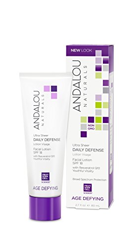 Andalou Naturals Daily Defense Facial Lotion - Hydrating SPF 18 with Antioxidants - 2.7oz