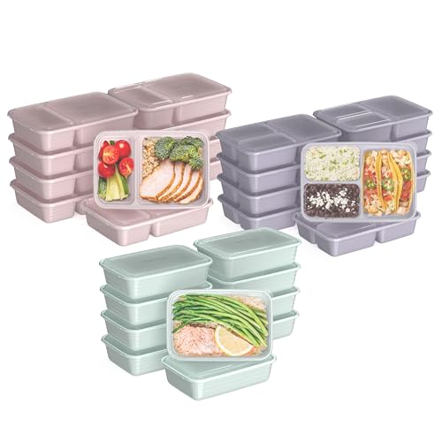 Bentgo Prep Meal Prep Kit - Portion-Controlled, BPA-Free Containers, 60-Piece Set - Floral Pastels